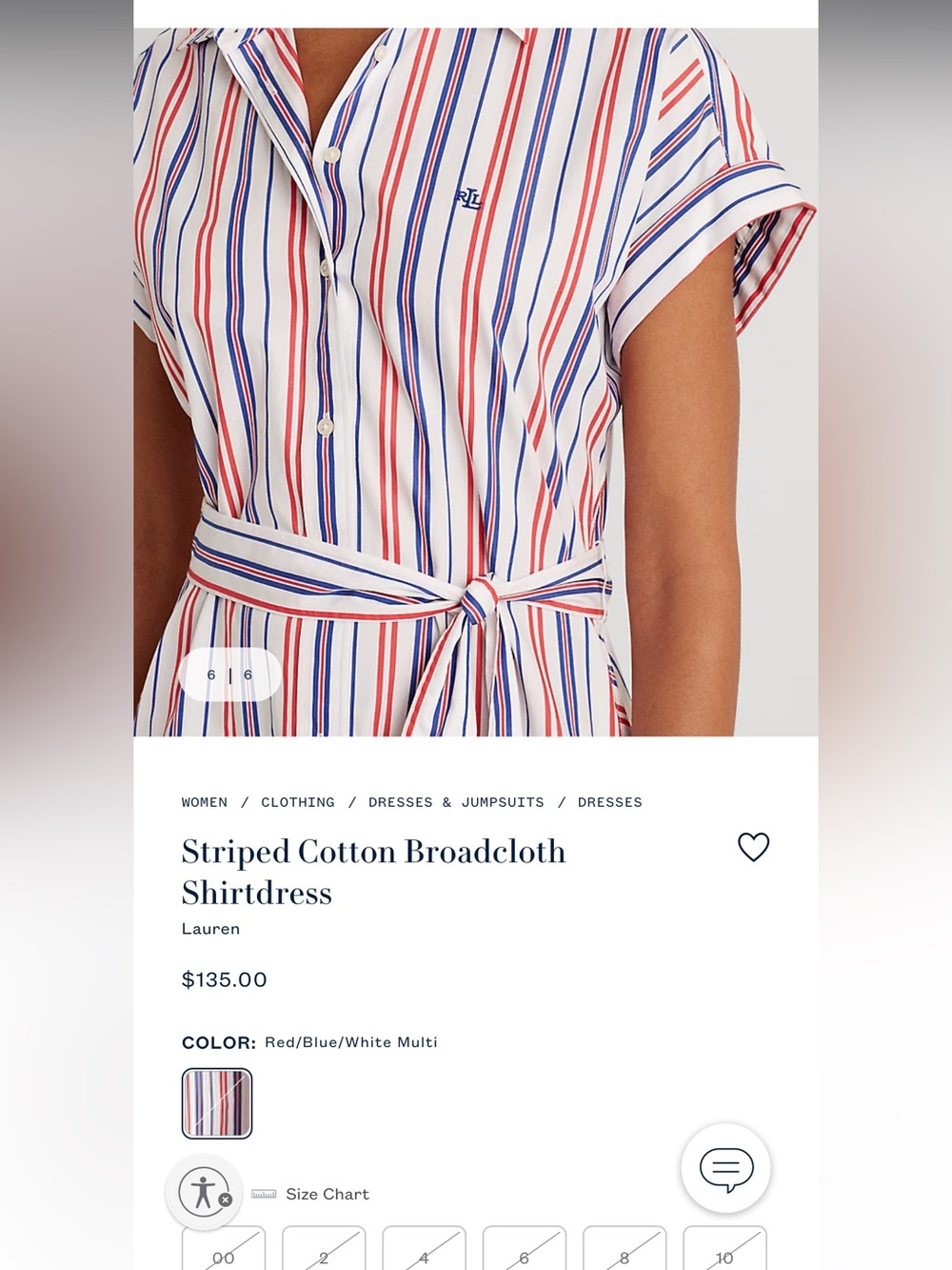 Ralph Lauren Striped Cotton Broadcloth
Shirtdress - Picture 4 of 7